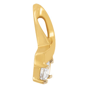 0.32CT Square Diamond Solitaire Pendant