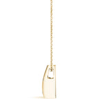 14K Yellow Gold Round Diamond Solitaire Pendant