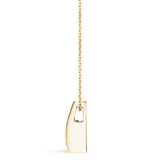 14K Yellow Gold Round Diamond Solitaire Pendant