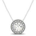 Multi-Diamond Round Halo Pendant