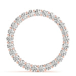 14K Rose Gold Round Diamond Circle Pendant