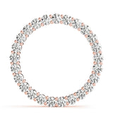 14K Rose Gold Round Diamond Circle Pendant