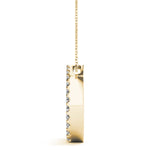 14K Yellow Gold Diamond Journey Pendant Necklace