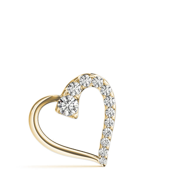 14K Yellow Gold Diamond Cluster Fashion Pendant