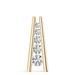 14K Yellow Gold Diamond Journey Pendant Necklace