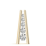 14K Yellow Gold Diamond Journey Pendant Necklace
