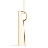 14K Yellow Gold Diamond Journey Pendant Necklace