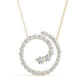 14K Yellow Gold Diamond Journey Pendant