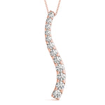 14K Rose Gold Diamond Journey Pendant