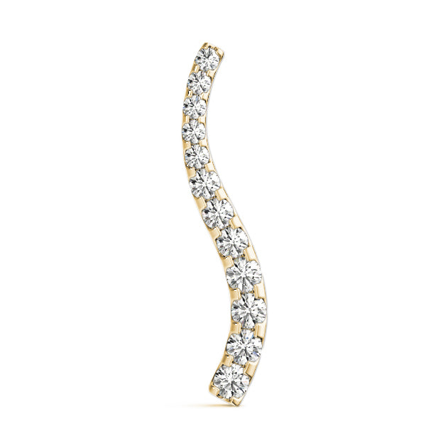 14K Yellow Gold Round Diamond Journey Pendant