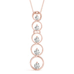 14K Rose Gold 1 CT Diamond Journey Pendant