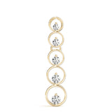 14K Yellow Gold Round Diamond Journey Pendant