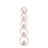 14K Rose Gold 1 CT Diamond Journey Pendant