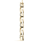 14K Yellow Gold Round Diamond Pendant
