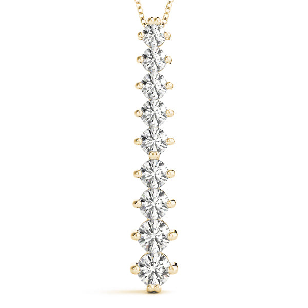 14K Yellow Gold Diamond Journey Pendant