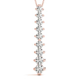 14K Rose Gold Diamond Journey Pendant