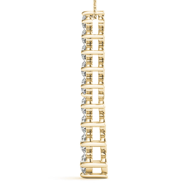 14K Yellow Gold Diamond Journey Pendant
