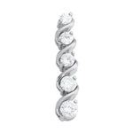0.50 CT Round Diamond Journey Pendant