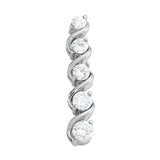 0.50 CT Round Diamond Journey Pendant