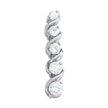 0.50 CT Round Diamond Journey Pendant