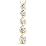 14K Yellow Gold Diamond Journey Pendant