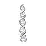 0.6 CTW Round Diamond Journey Pendant