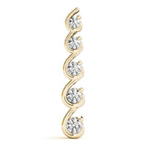 14K Yellow Gold Diamond Journey Pendant