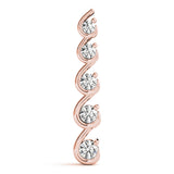 14K Rose Gold Diamond Journey Pendant