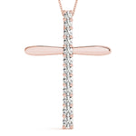 14K Rose Gold Multi-Diamond Fashion Pendant