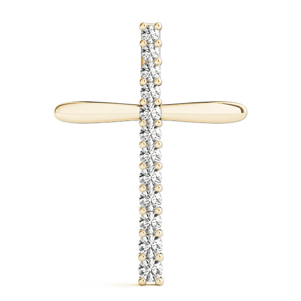 14K Yellow Gold Multi-Diamond Fashion Pendant