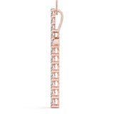 14K Rose Gold Multi-Diamond Fashion Pendant