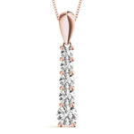 14K Rose Gold Diamond Journey Pendant