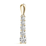 14K Yellow Gold Diamond Journey Pendant Necklace