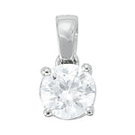 1.0 CT Round Diamond Solitaire Pendant