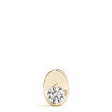 14K Yellow Gold Round Diamond Pendant