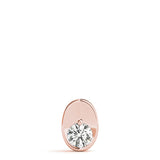 14K Rose Gold Round Diamond Solitaire Pendant