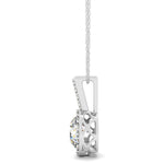 Round Diamond Halo Pendant