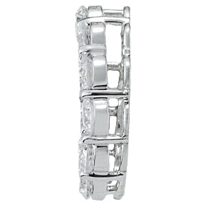 14K White Gold Diamond Circle Pendant - 3 ctw