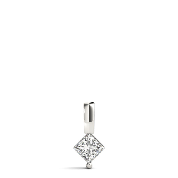 18K White Gold 0.05ct Square Diamond Pendant