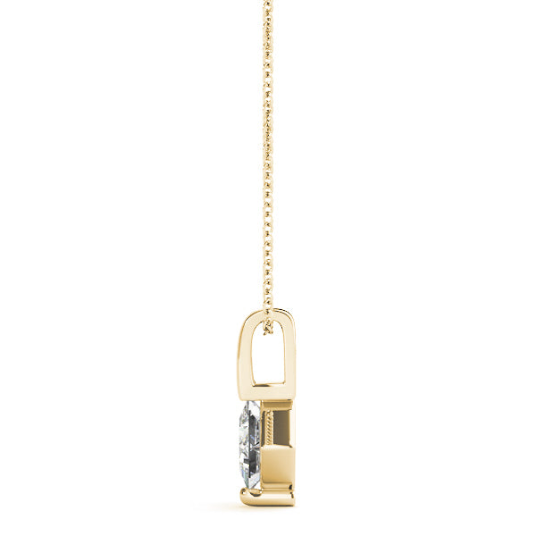 14K Yellow Gold 1/20 CT Diamond Solitaire Pendant