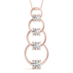14K Rose Gold Diamond Journey Pendant