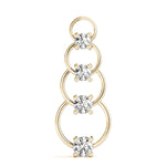14K Yellow Gold Round Diamond Journey Pendant