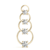 14K Yellow Gold Round Diamond Journey Pendant