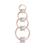 14K Rose Gold Diamond Journey Pendant
