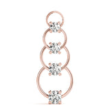 14K Rose Gold Diamond Journey Pendant