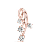 14K Rose Gold 1 CT Diamond Journey Pendant