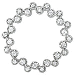 Round Diamond Circle Pendant in Gold