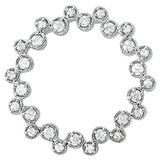 Round Diamond Circle Pendant in Gold