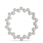 Round Diamond Circle Pendant in Gold