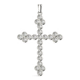 Multi-Diamond Religious Cross Pendant